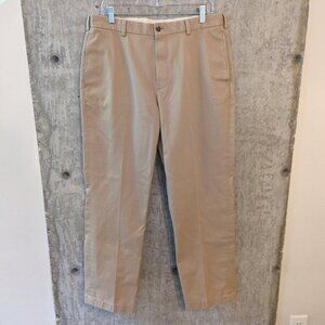 Brooks Brothers Mens 35x32 (meas 34x31) Khaki Advantage Chino Clark Dress Pants